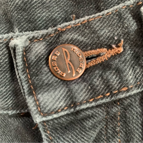 Vintage Lee Riders Overdyed High Waisted Jeans 8 Pet Mom Relaxed Leg Dark Teal - Picture 4 of 8